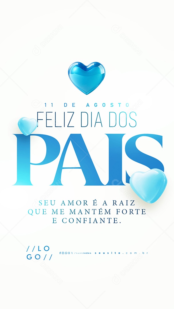 Story Feliz Dia Dos Pais 11 de Agosto Social Media PSD Editável