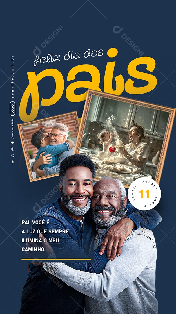 Story Dia Dos Pais 11 de Agosto Social Media PSD Editável