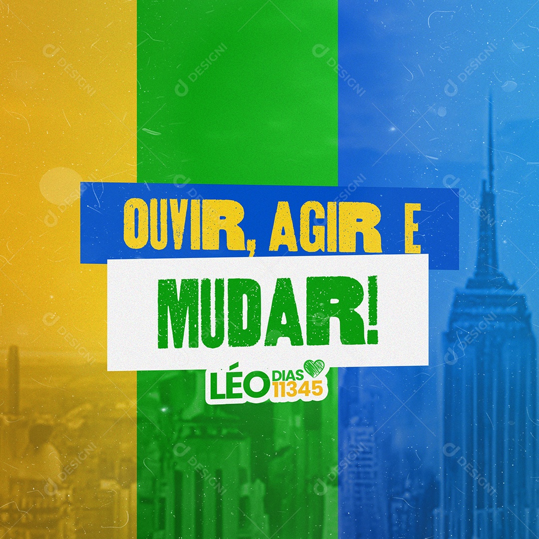 Politica Campanha Eleitoral Prefeito Vereador Social Media PSD Editável