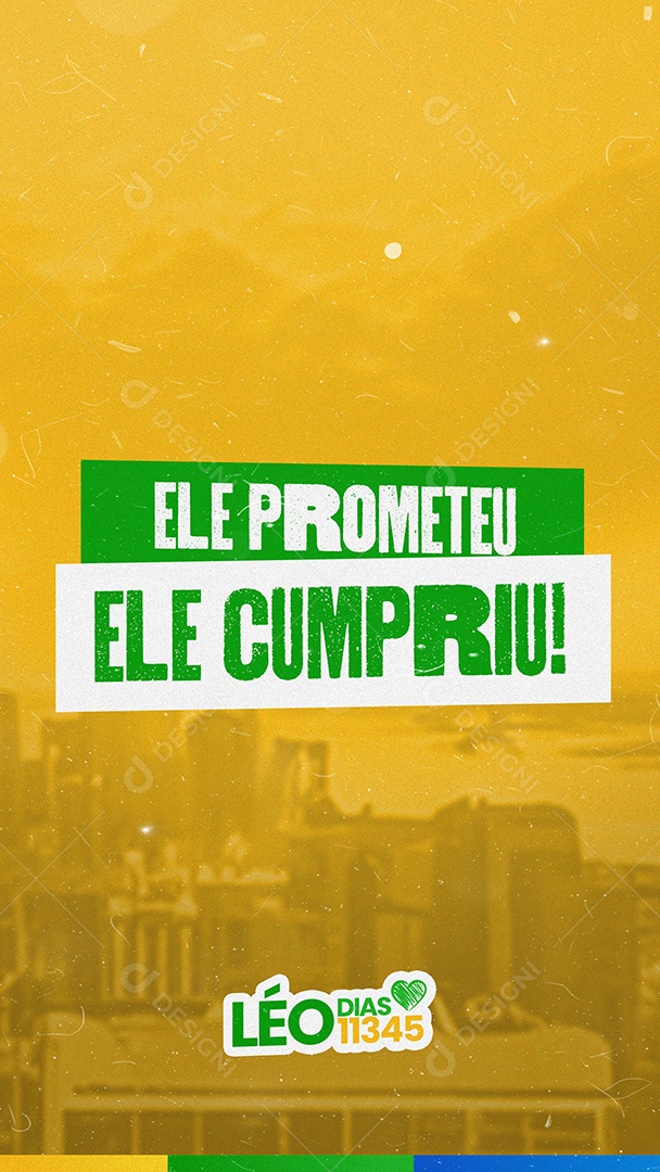 Story Politica Campanha Eleitoral Prefeito Vereador Social Media PSD Editável