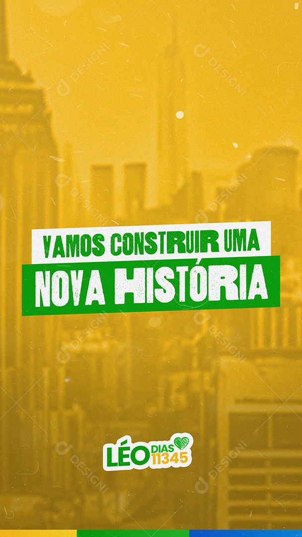 Story Politica Campanha Eleitoral Prefeito Vereador Social Media PSD Editável