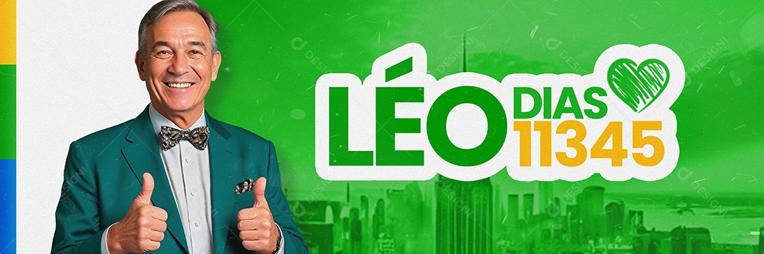 Banner Politica Campanha Eleitoral Prefeito Vereador Social Media PSD Editável