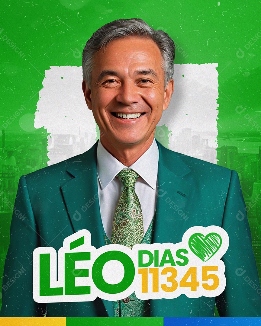 Santinho Politica Campanha Eleitoral Prefeito Vereador Social Media PSD Editável