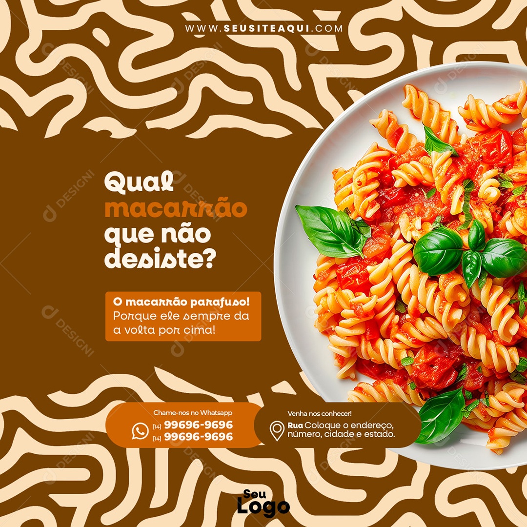 Feed Casa de Massa Social Media PSD Editável