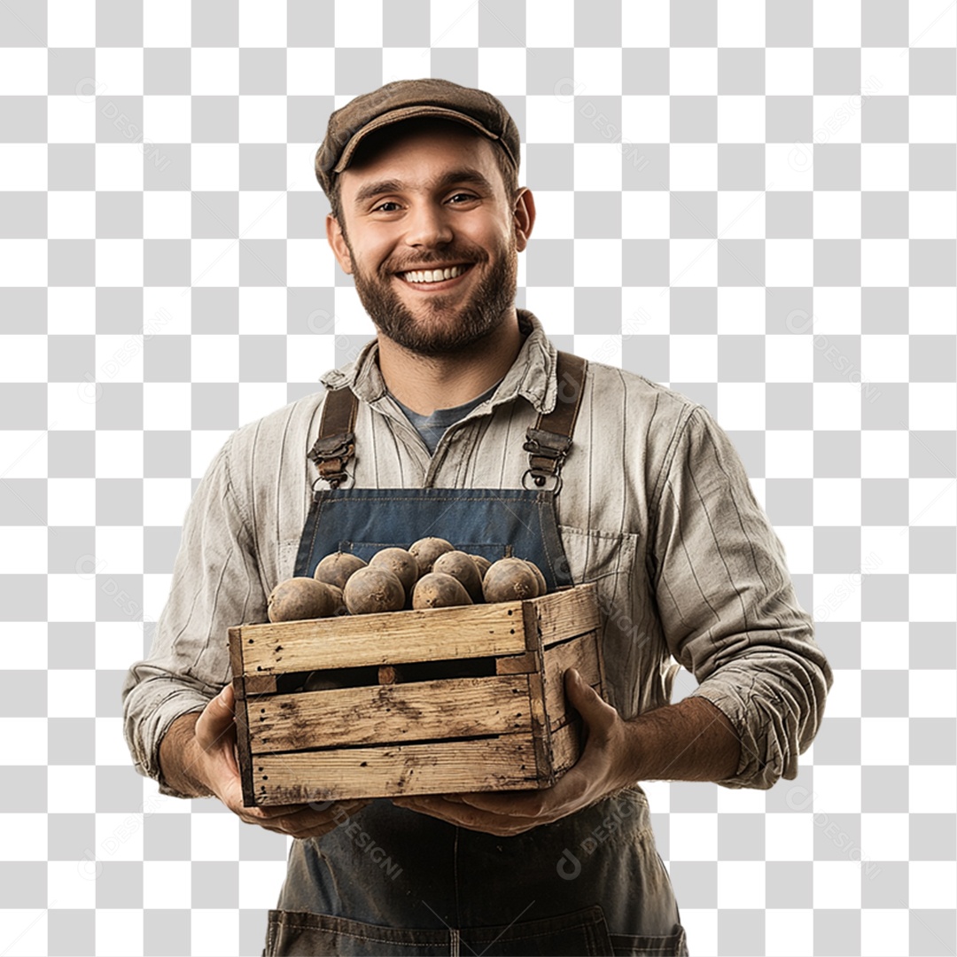 Trabalhador de Feira PNG Transparente