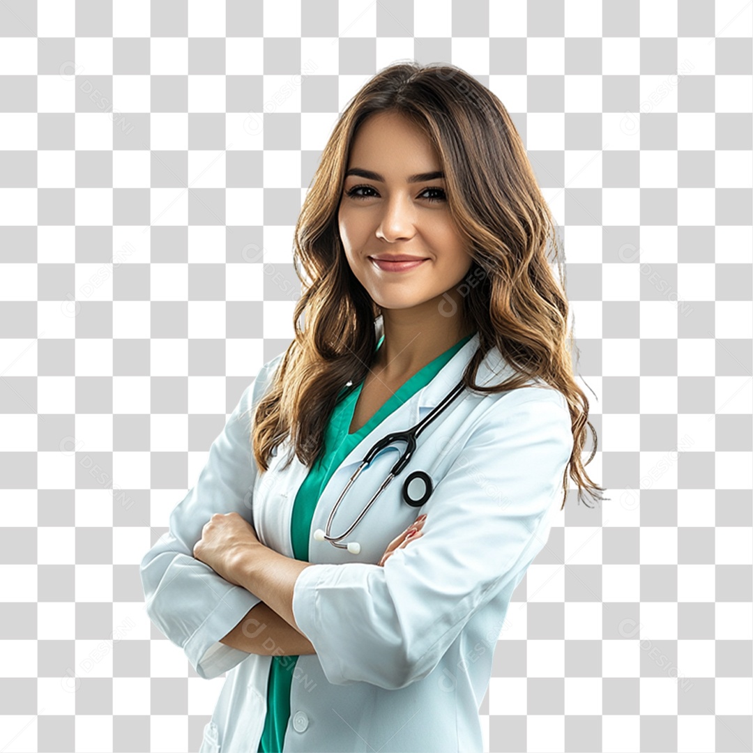 Médica Cardiologista PNG Transparente