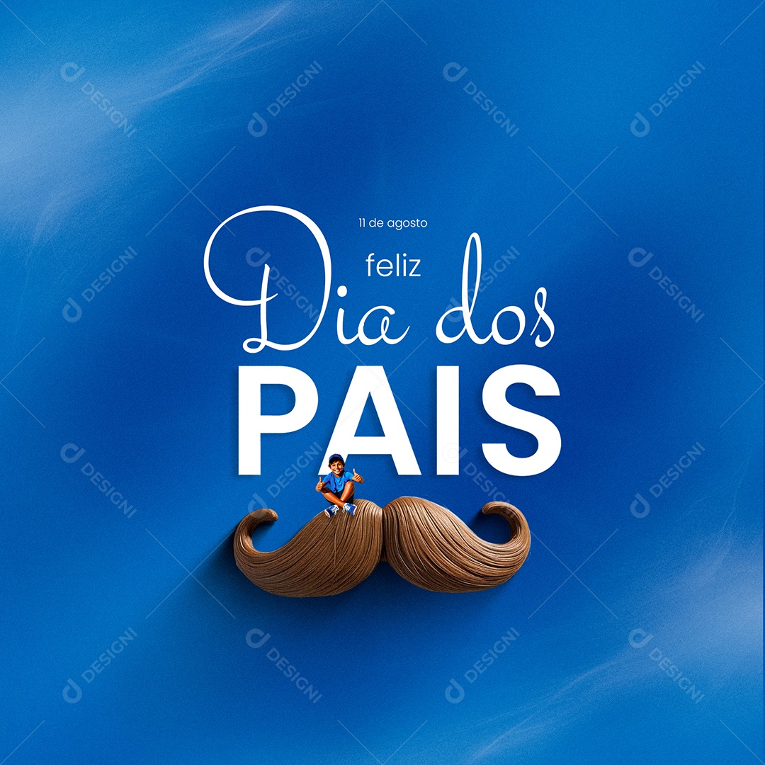 Feliz Dia Dos Pais 11 de Agosto Social Media PSD Editável