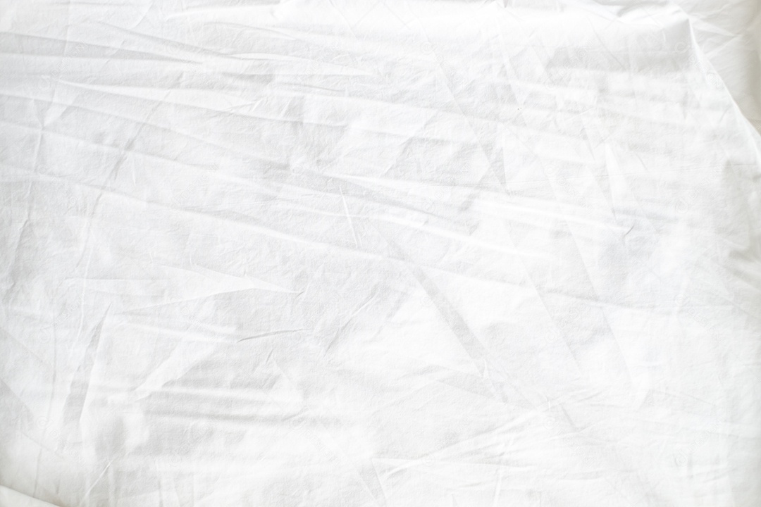 Tecido branco amassado