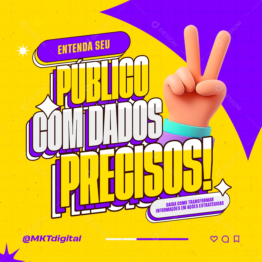 Marketing Digital Entenda seu Público Social Media PSD Editável