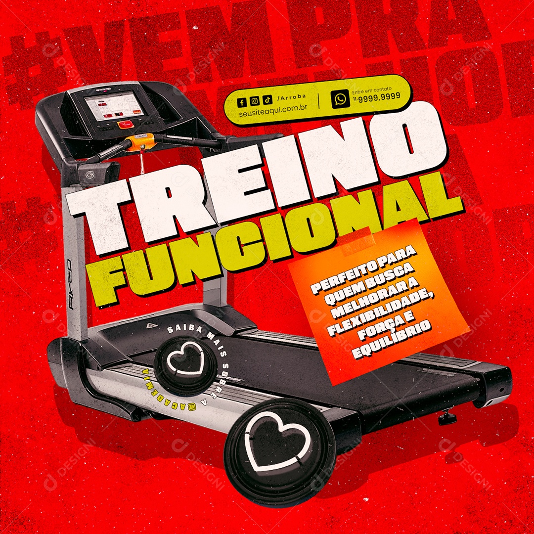 Academia Treino Funcional Social Media PSD Editável