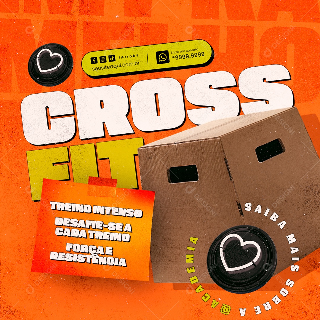 Academia Cross Fit Social Media PSD Editável