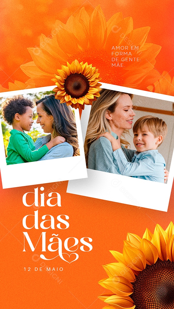 Story Dia Das Mães 12 de Maio Parabéns Social Media PSD Editável
