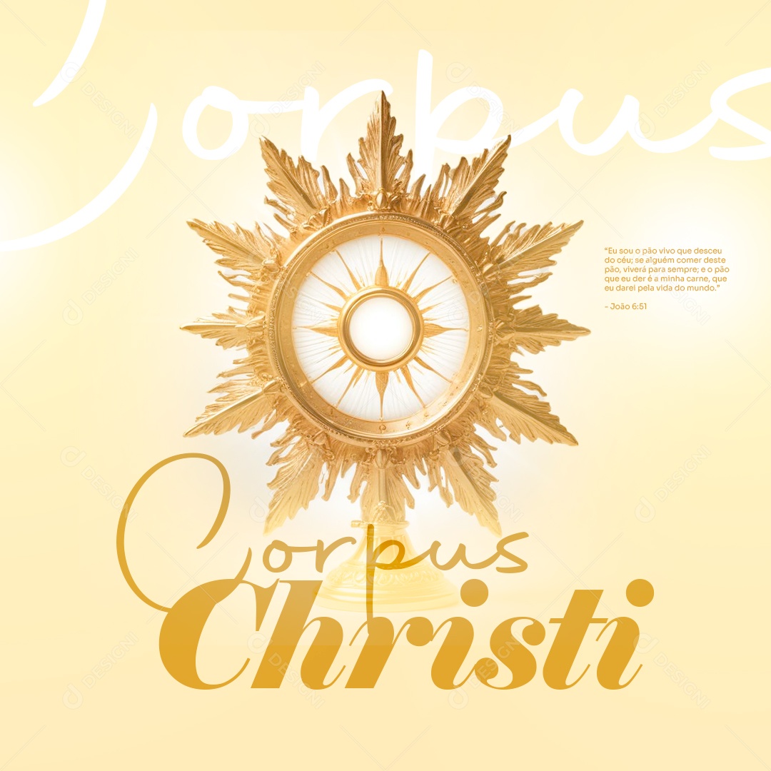 Dia de Corpus Christi 30 de Maio Social Media PSD Editável