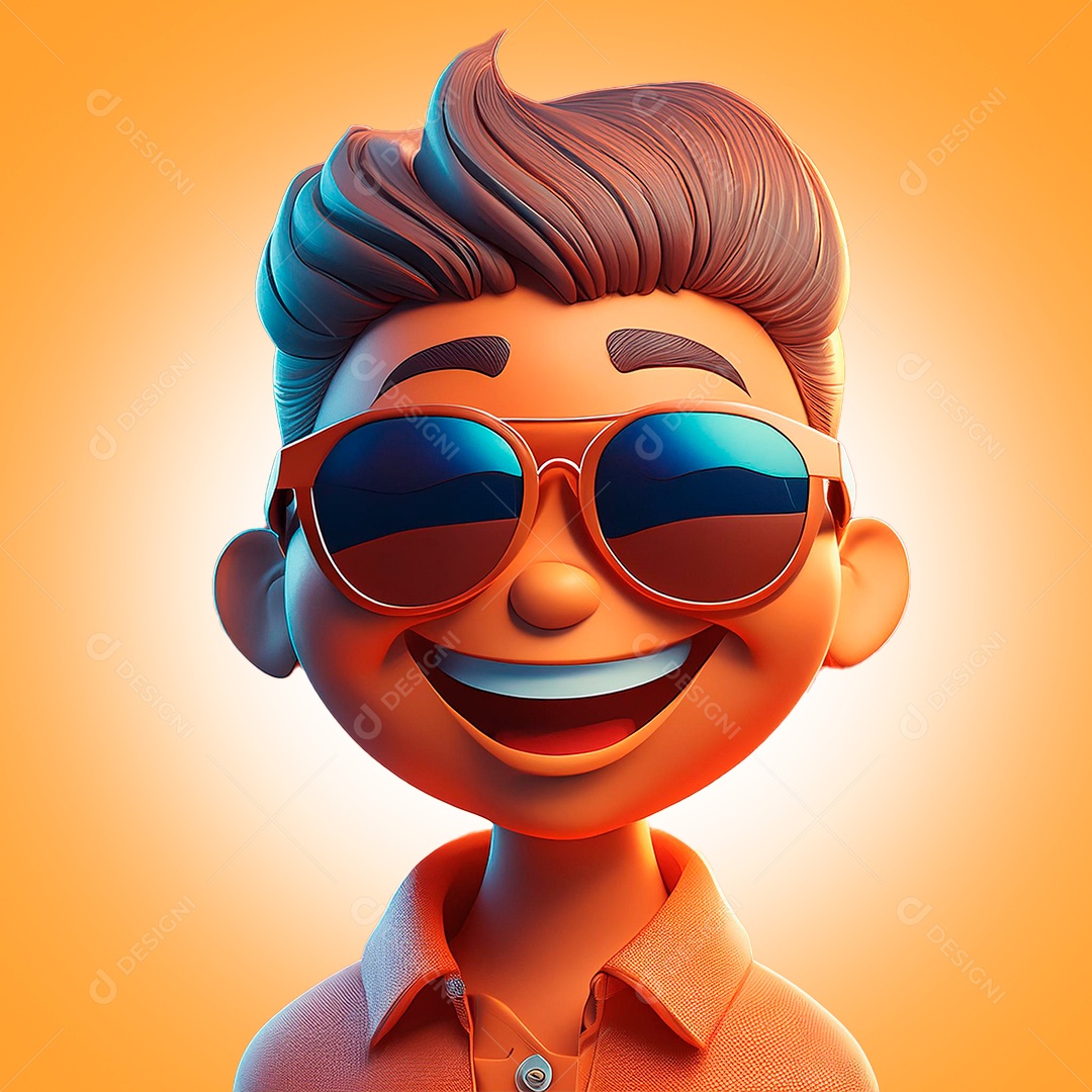 Emoji Garoto de Óculos Elemento IA