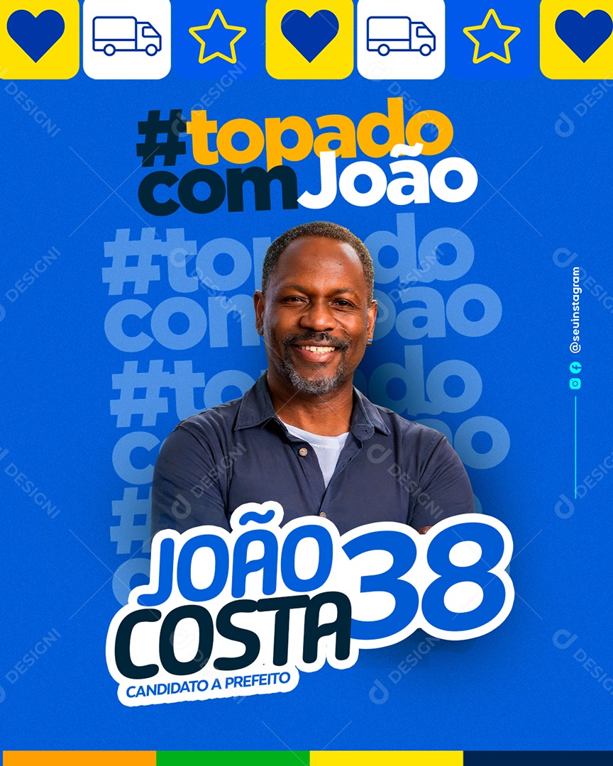 Topado com João Costa Social Media PSD Editável