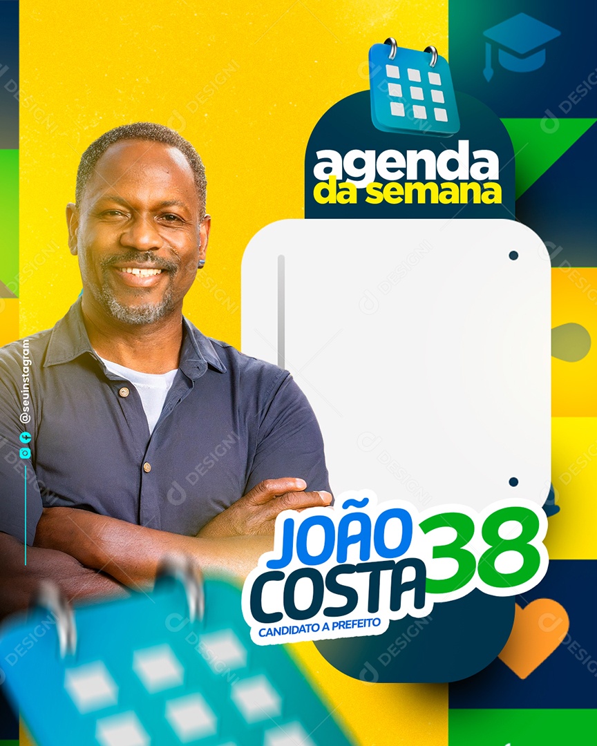 Agenda da Semana João Costa Social Media PSD Editável