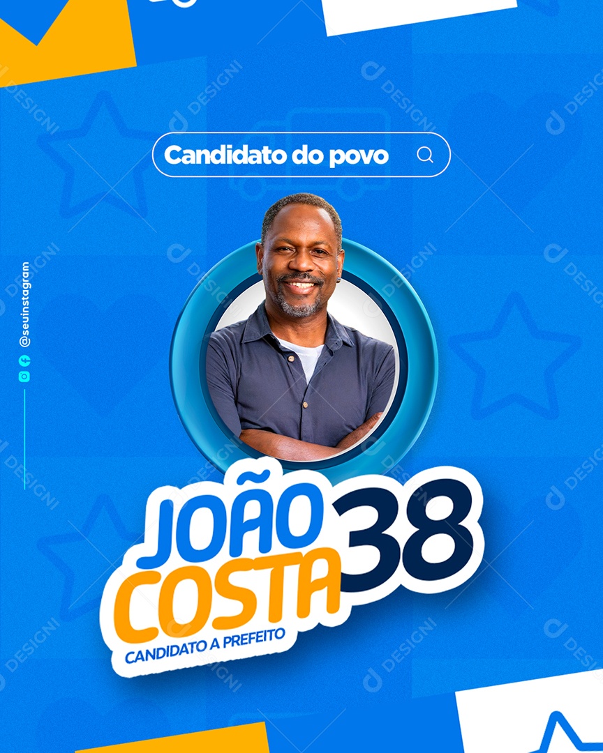 Candidato do Povo João Costa Social Media PSD Editável