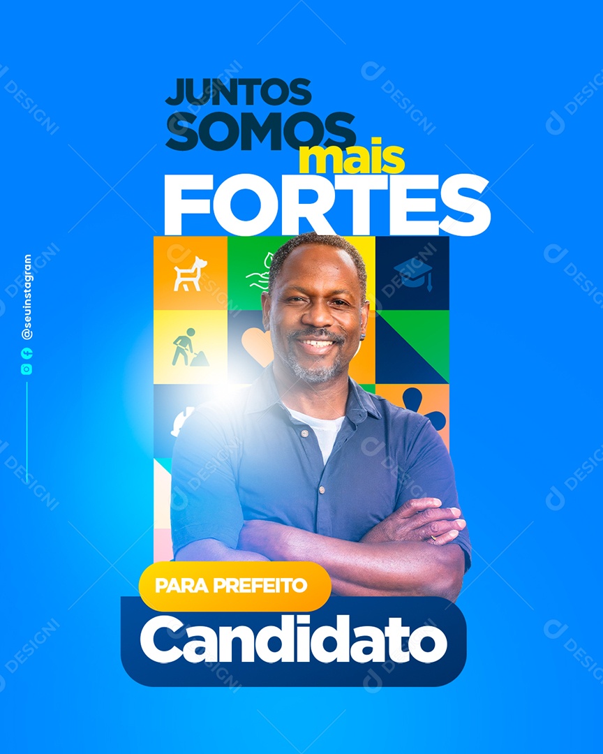Junto Somos Mais Fortes Social Media PSD Editável