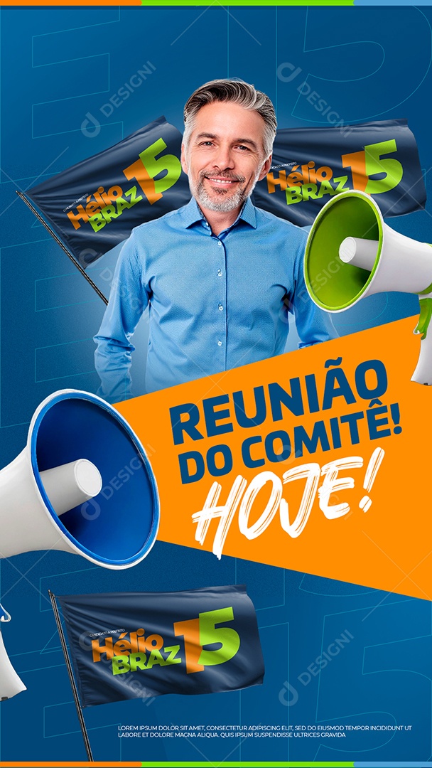 Committee Meeting Today Candidate Hélio Braz Social Media PSD Editable