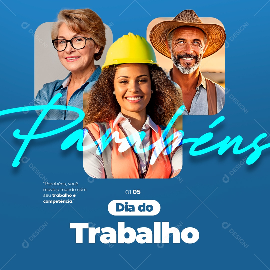 Dia do Trabalho 01 de Maio Social Media PSD Editável