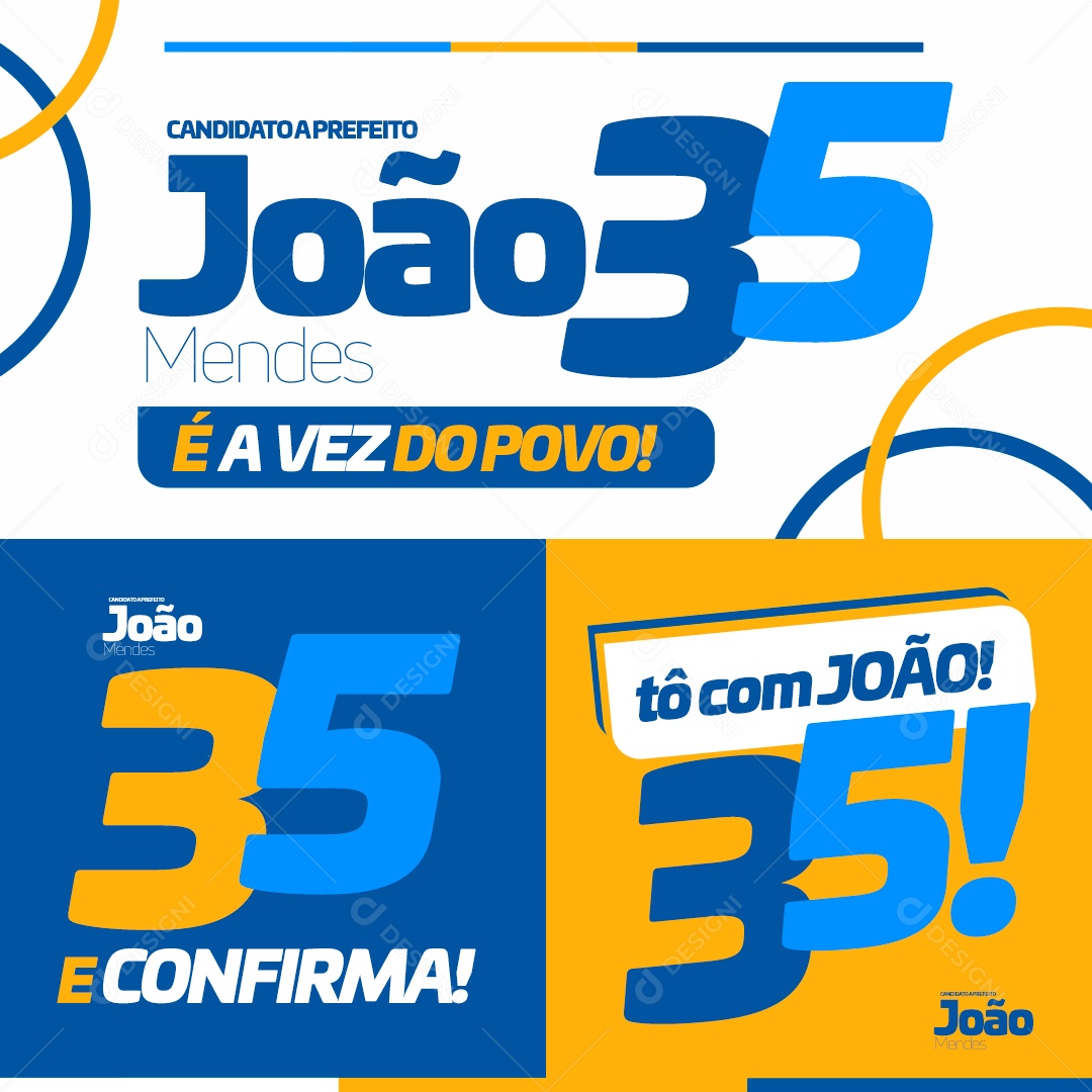 É a vez do Povo Candidato João Mendes Social Media PSD Editável