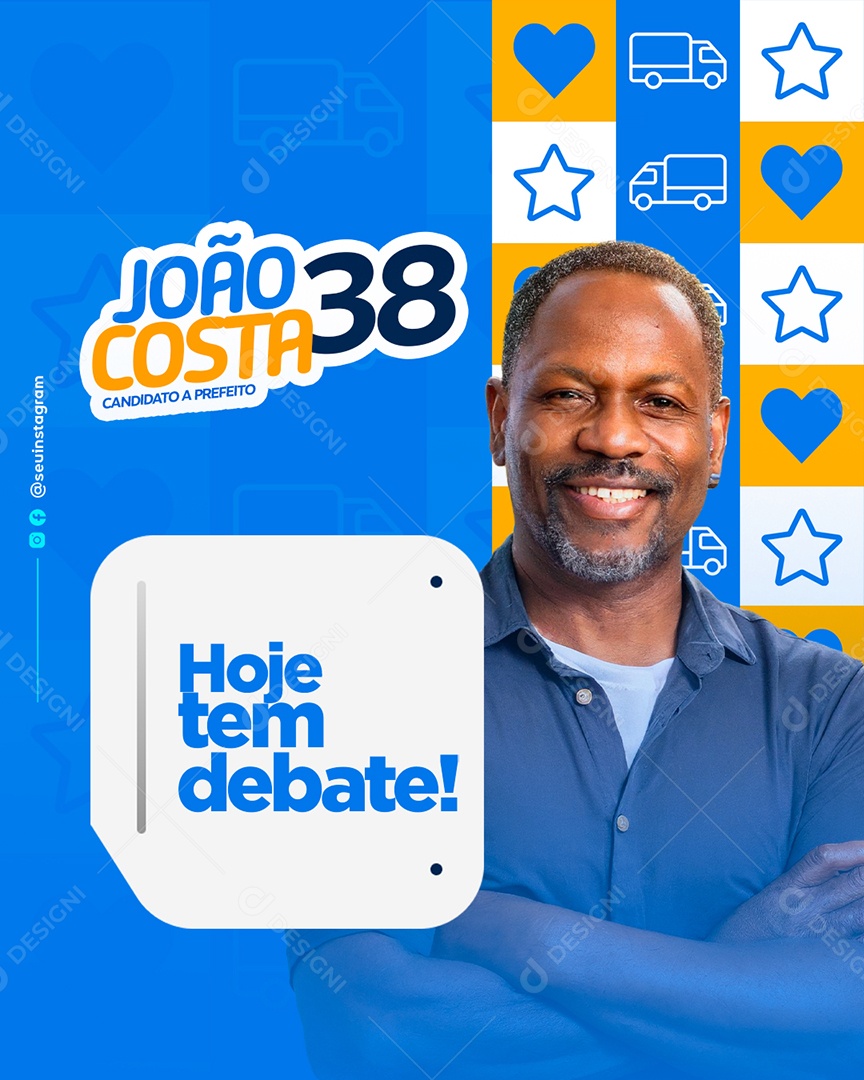 Hoje tem Debate Candidato João Costa Social Media PSD Editável