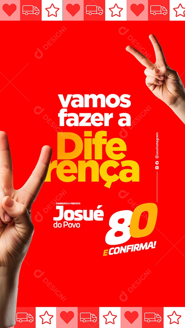 Story Vamos Fazer Diferença Josué do Povo Social Media PSD Editável