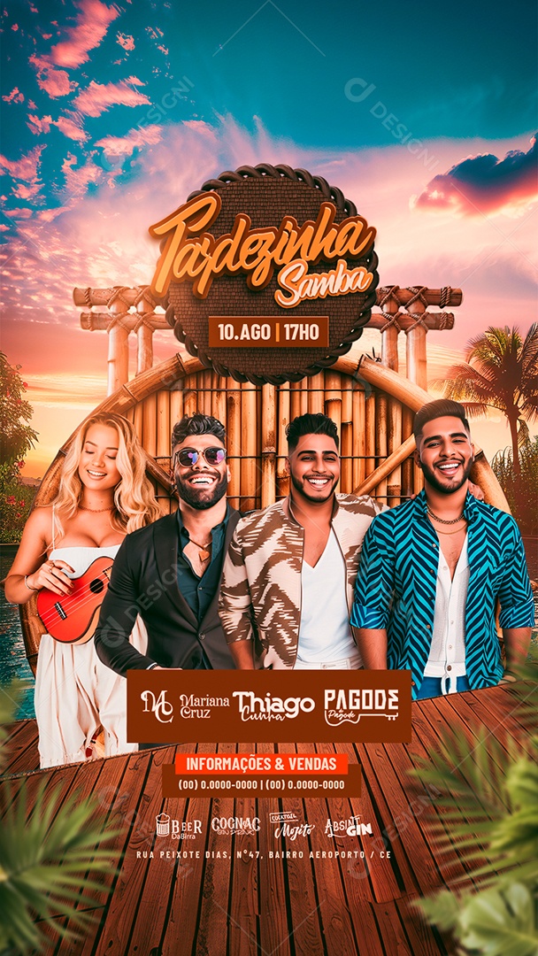 Story Flyer Tardezinha Samba Social Media PSD Editável