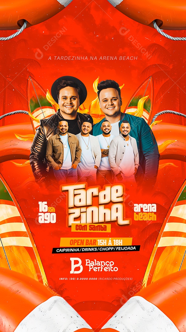 Story Flyer Tardezinha com Samba Social Media PSD Editável