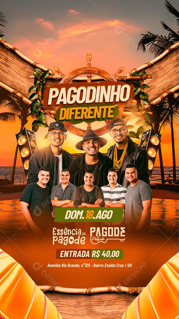 Story Flyer Pagodinho Diferente Social Media PSD Editável