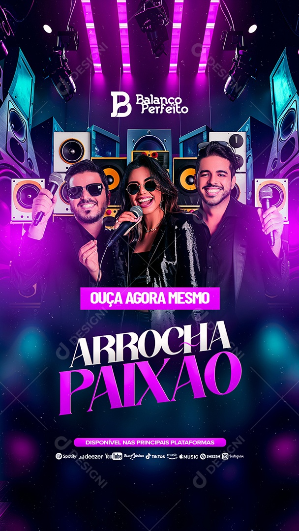 Story Flyer Arrocha Paixão Social Media PSD Editável