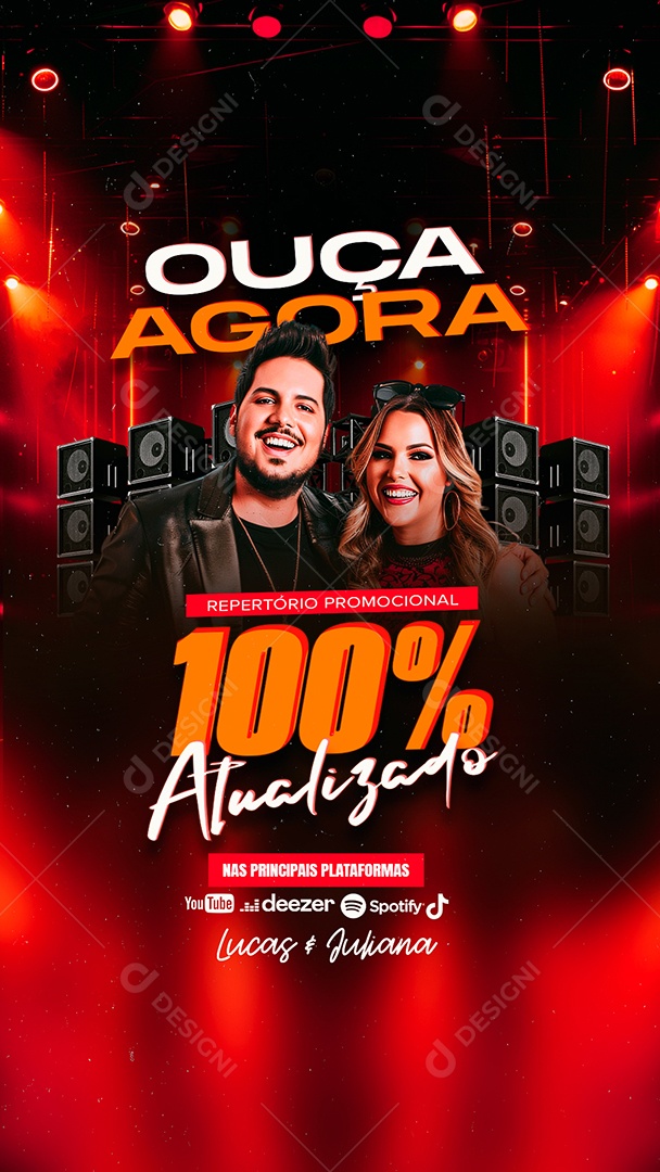 Story Flyer Ouça Agora 100% Atualizado Social Media PSD Editável