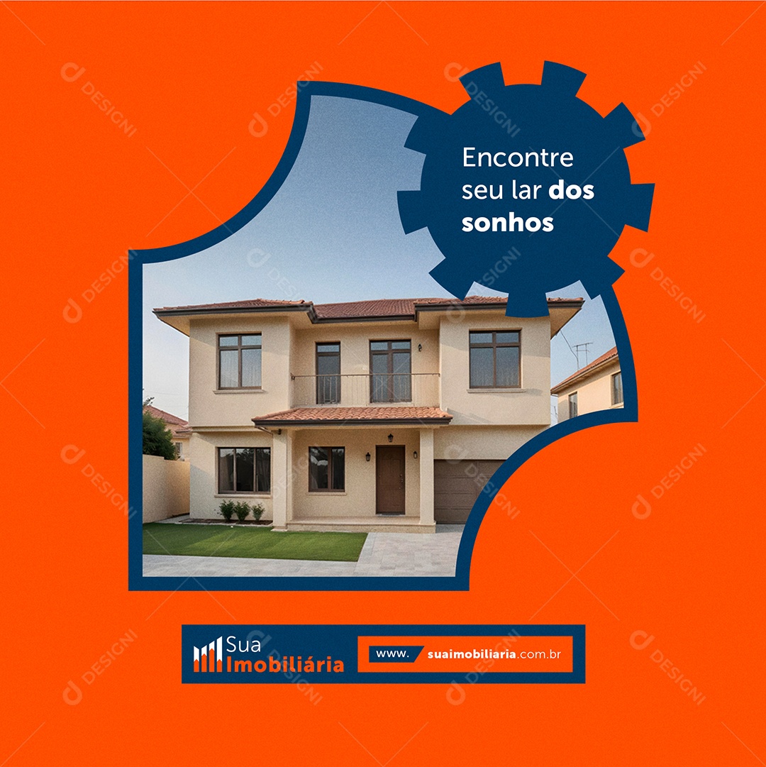 Encontre seu Lar dos Sonhos Social Media PSD Editável