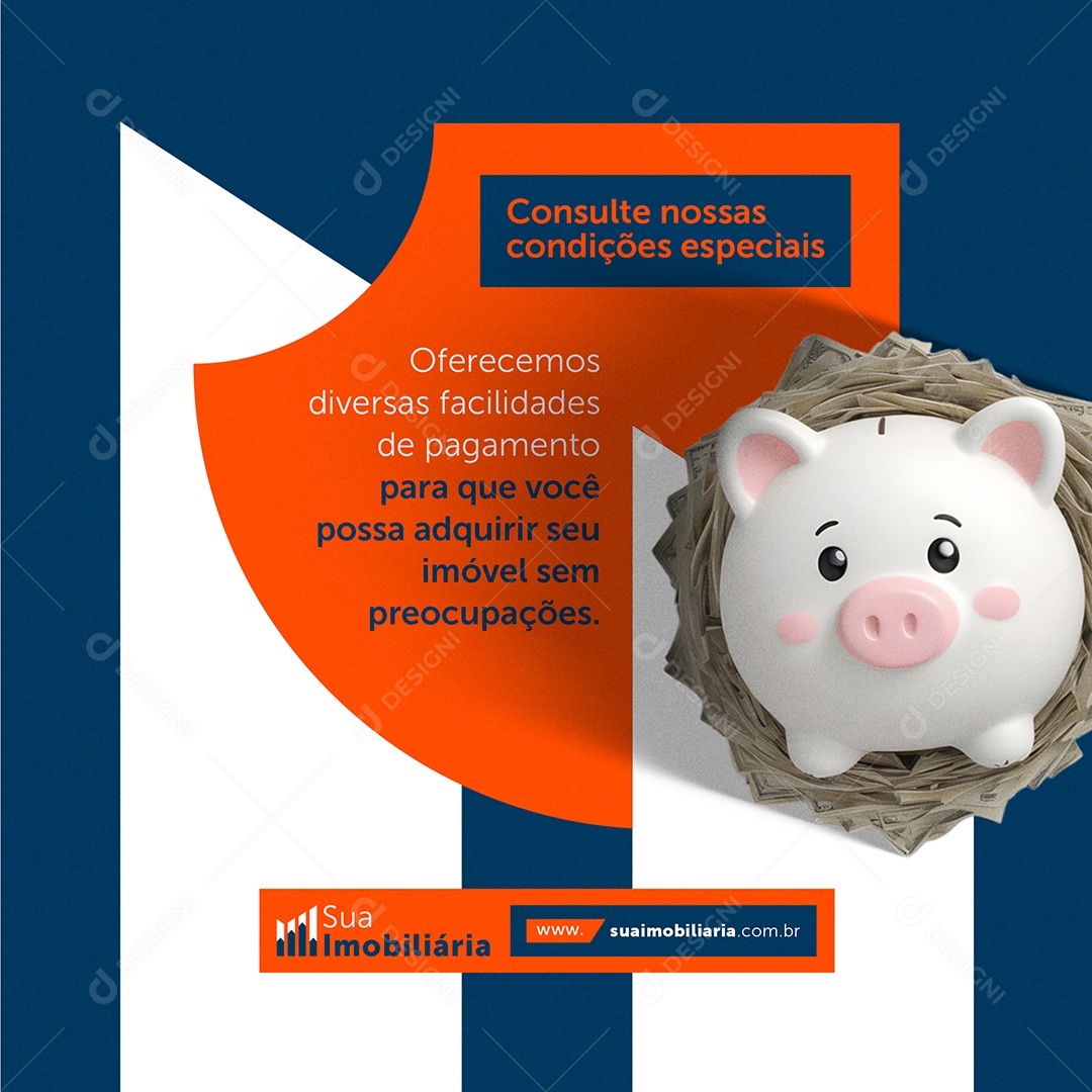 Consulte nossass Condições Especiais Social Media PSD Editável