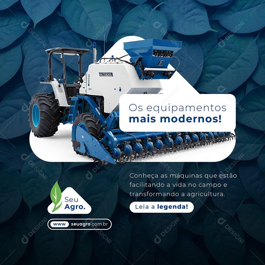 Conheça as Máquinas que estão Facilitando a Vida no Campo Social Media PSD Editável