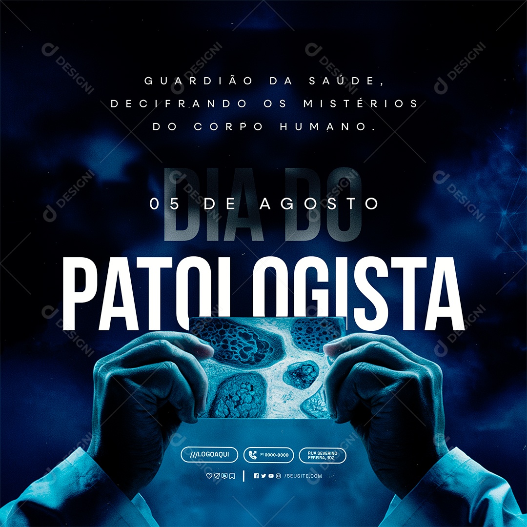 Dia do Patologista 05 de Agosto Social Media PSD Editável