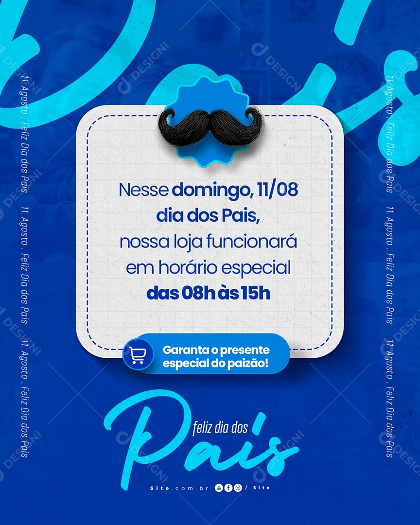 Feliz Dia Dos Pais Garanta o Presente Especial do Paizão Social Media PSD Editável