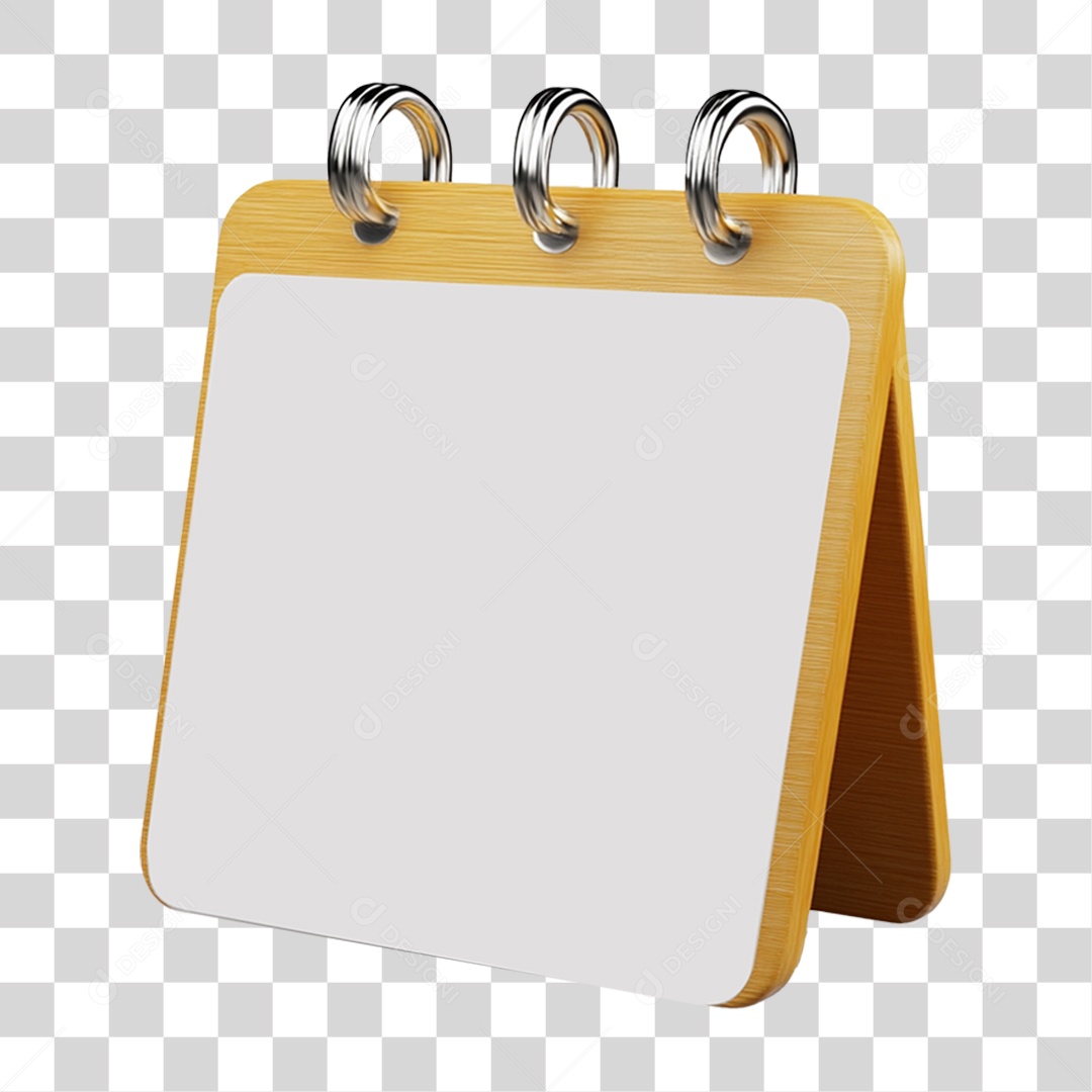 Elemento 3D Calendário PNG Transparente