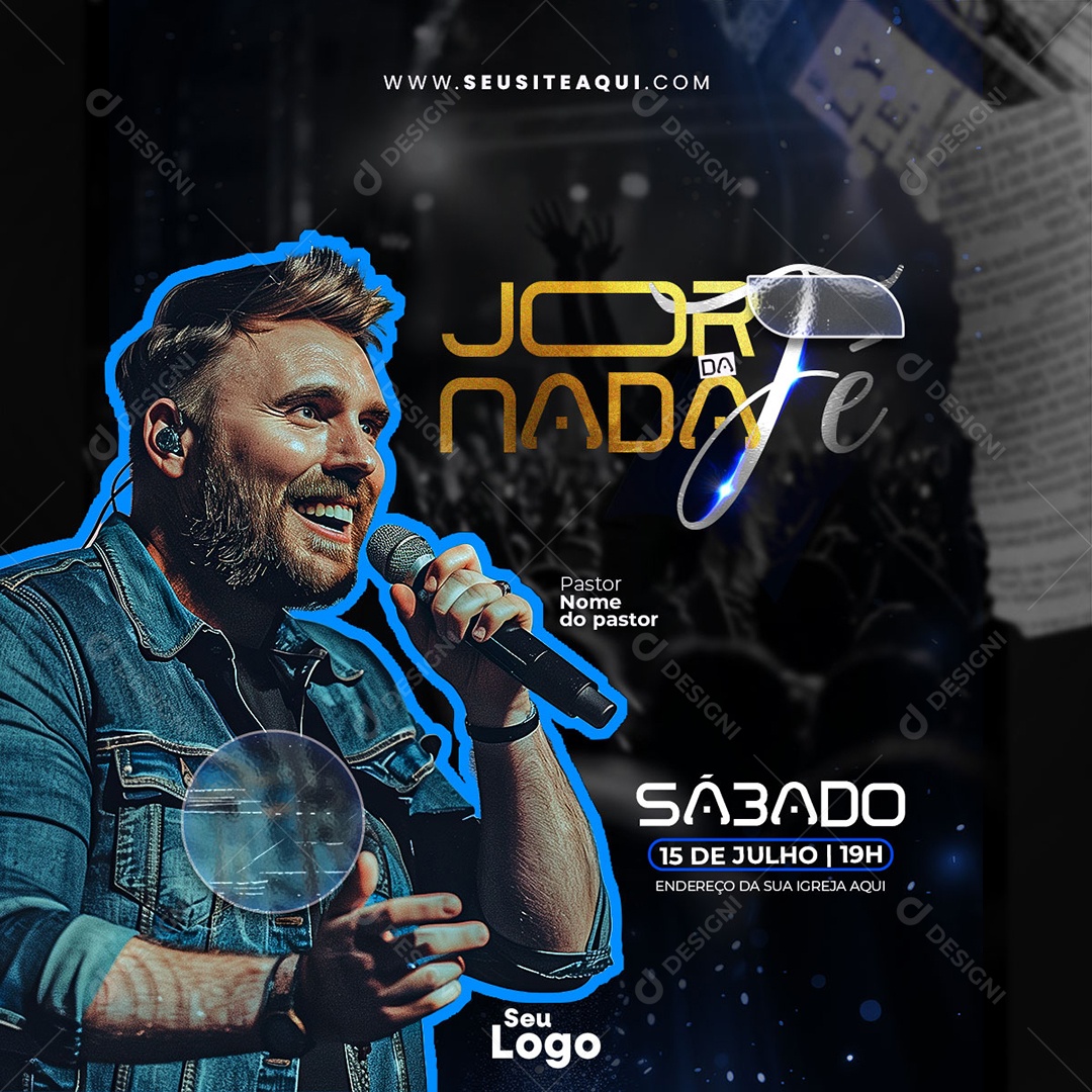 Gospel Sábado Jornada da Fé Social Media PSD Editável