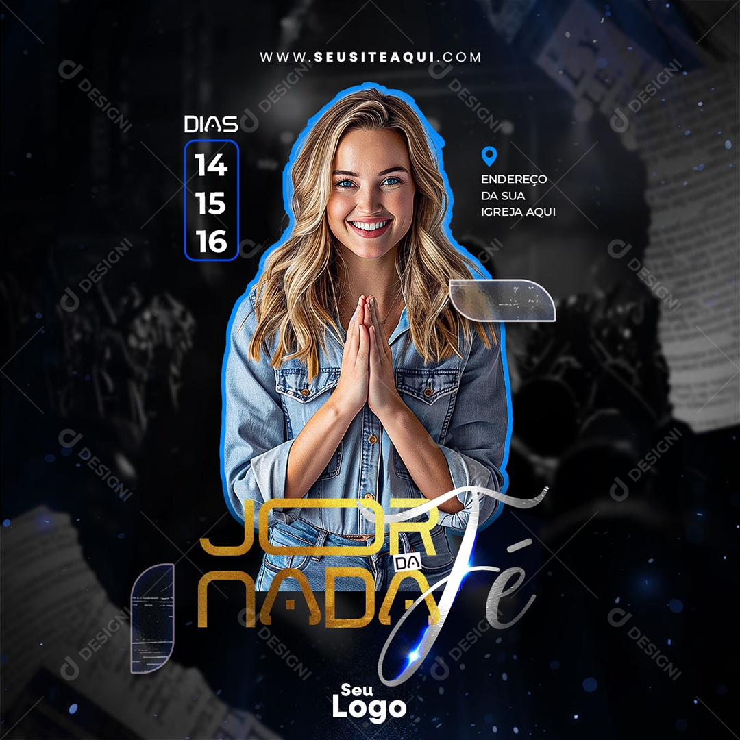 Gospel Agenda Jornada da Fé Social Media PSD Editável