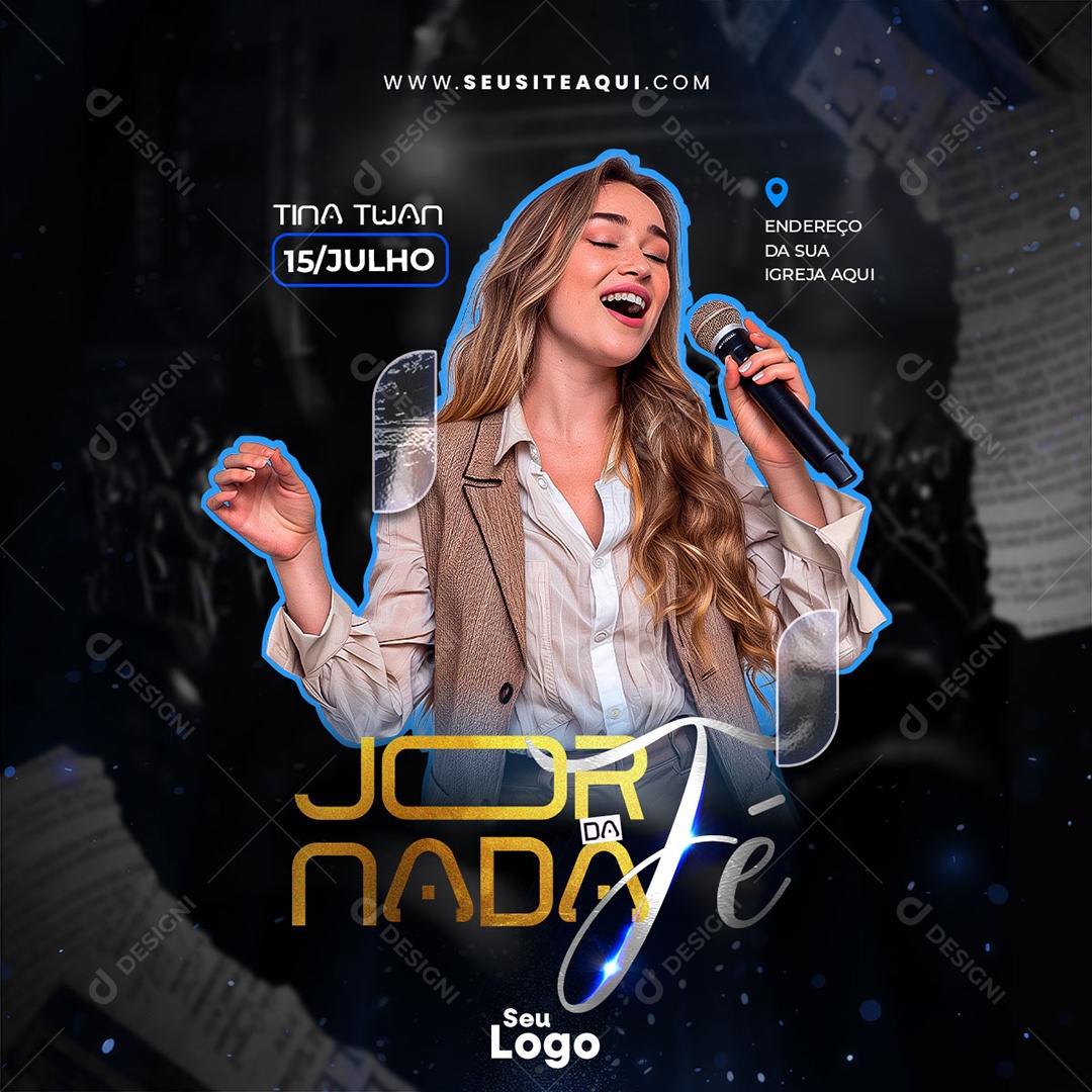 Gospel Agebda Jornada da Fé Social Media PSD Editável