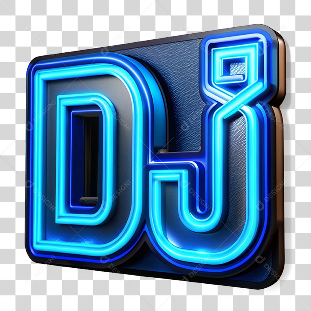 Selo 3D Dj Músico PNG Transparente