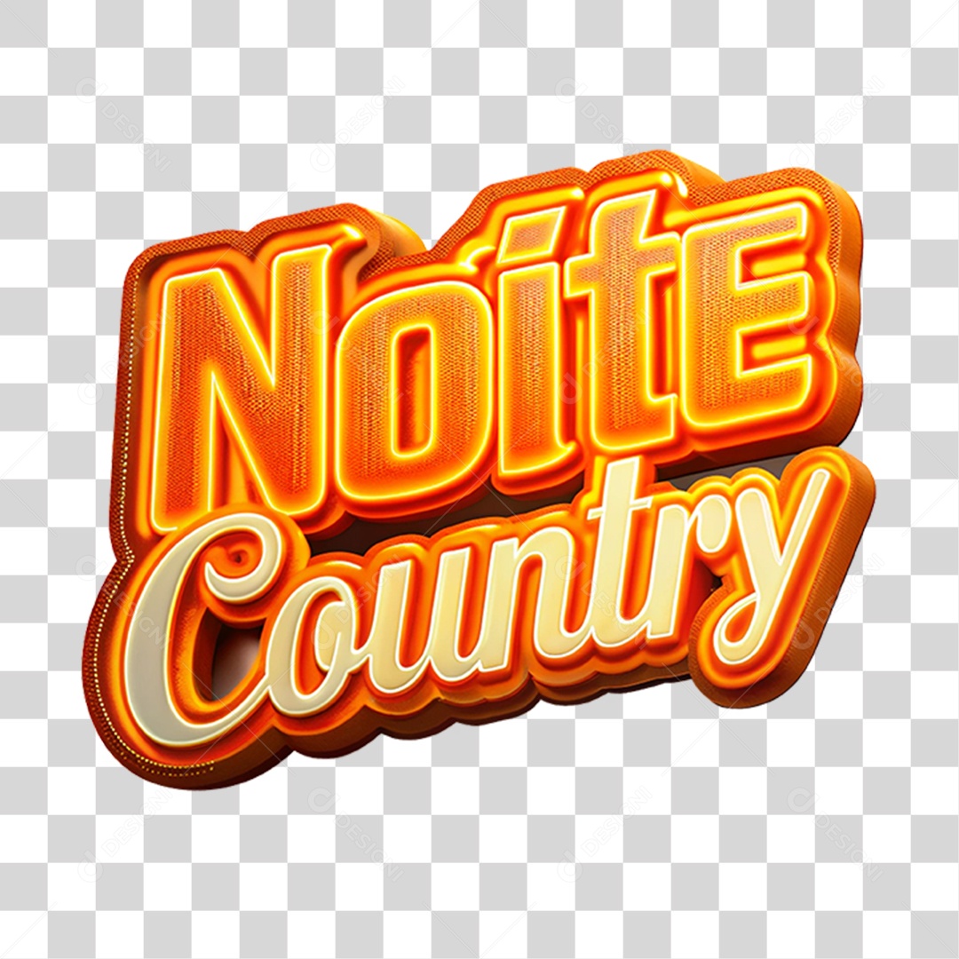 Selo 3D Noite Country Led Luzes PNG Transparente