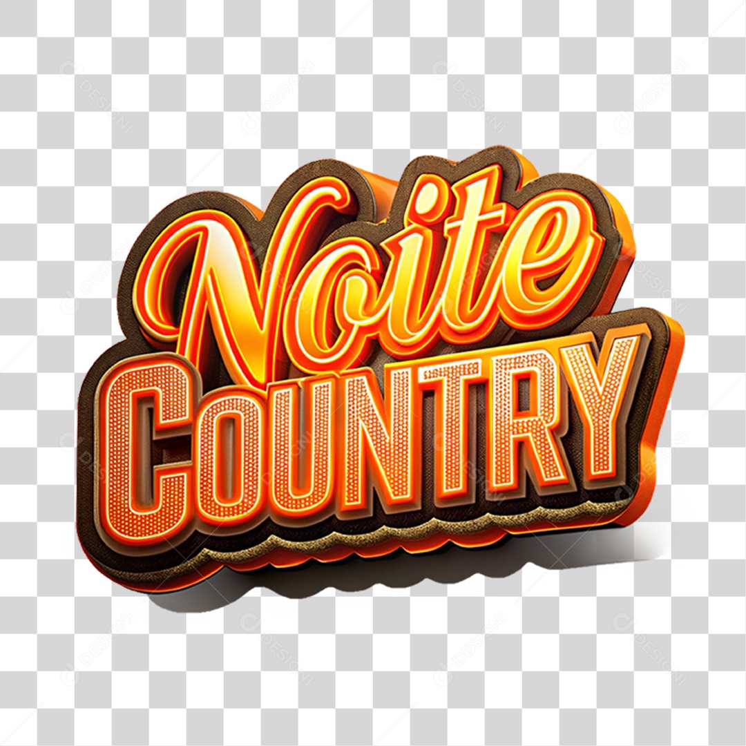 Selo 3D Noite Country Led Luzes PNG Transparente