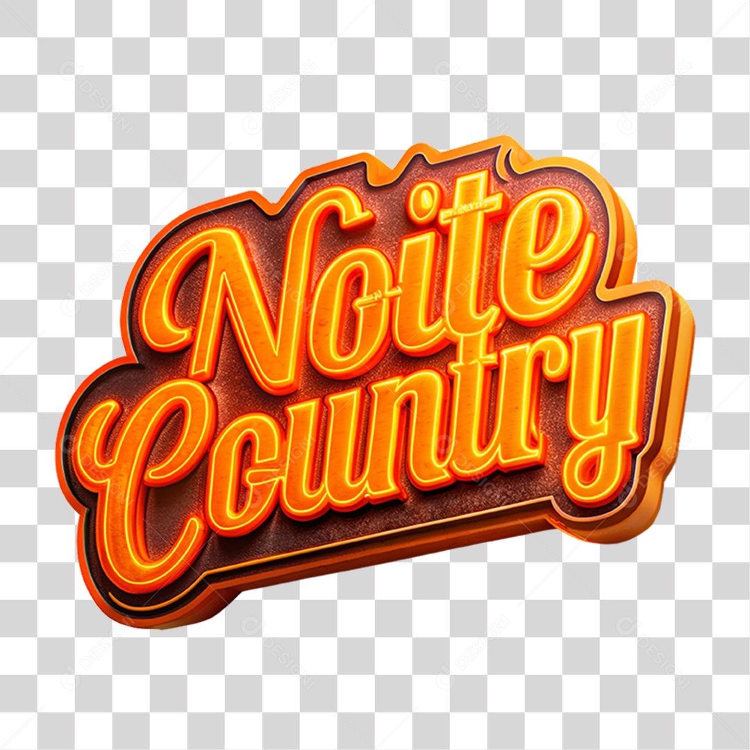 Selo 3D Noite Country Led Luzes PNG Transparente