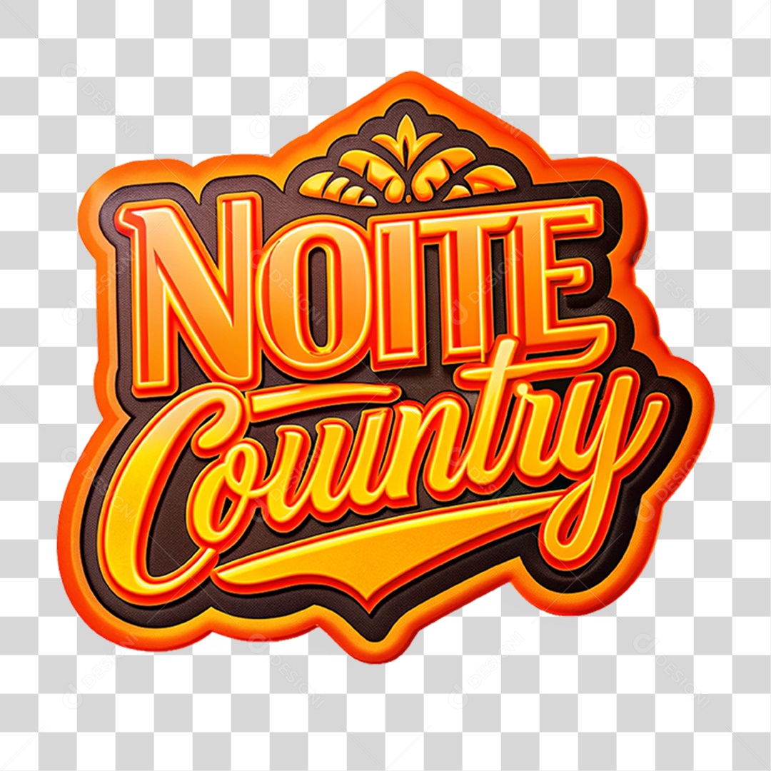 Selo 3D Noite Country Led Luzes PNG Transparente