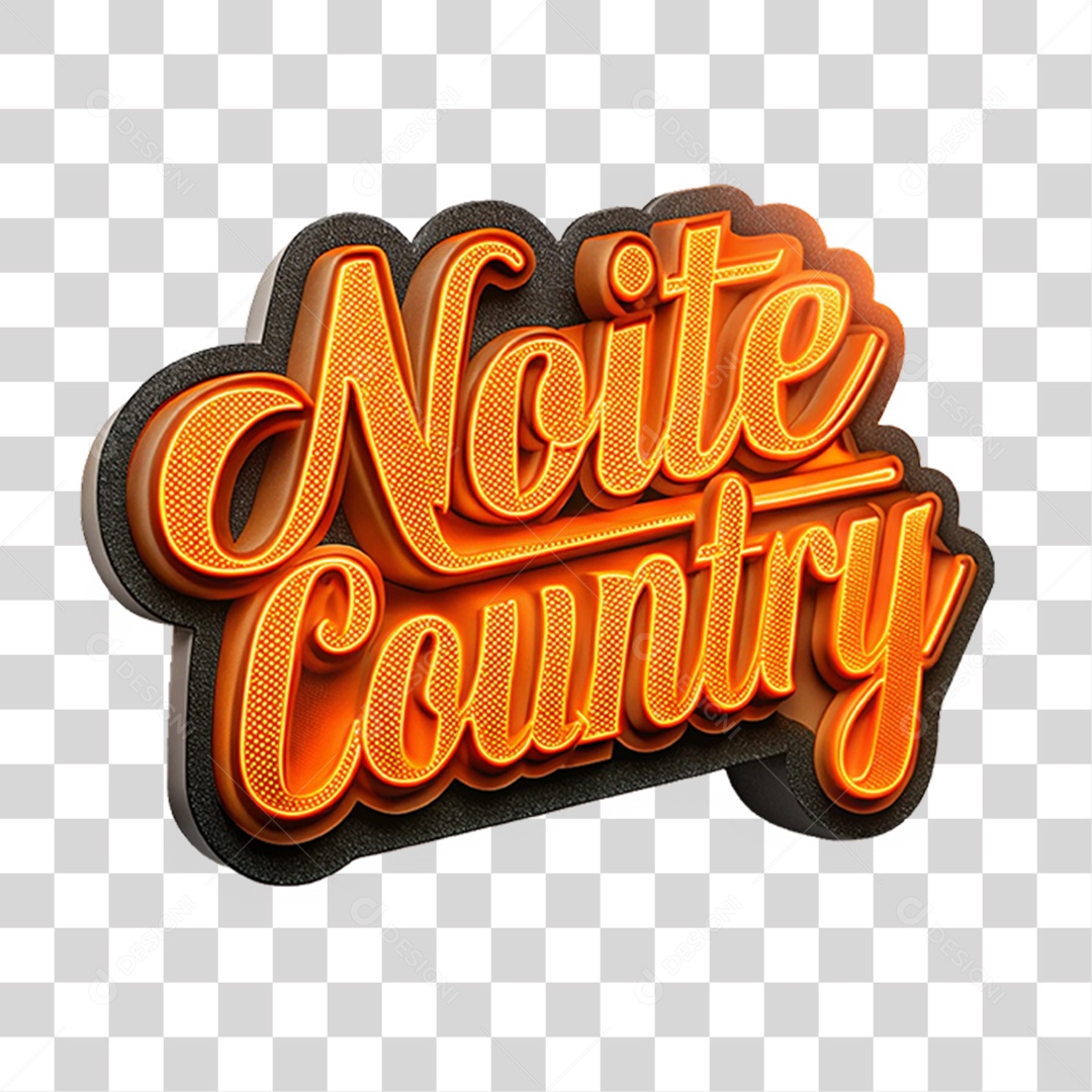 Selo 3D Noite Country Led Luzes PNG Transparente