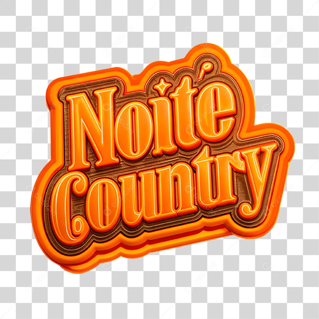 Selo 3D Noite Country Led Luzes PNG Transparente