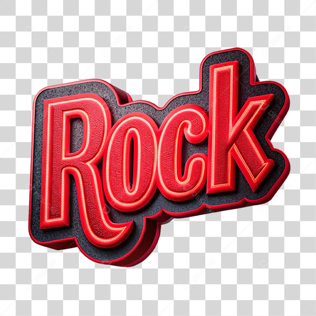 Selo 3D Rock Led Luzes PNG Transparente