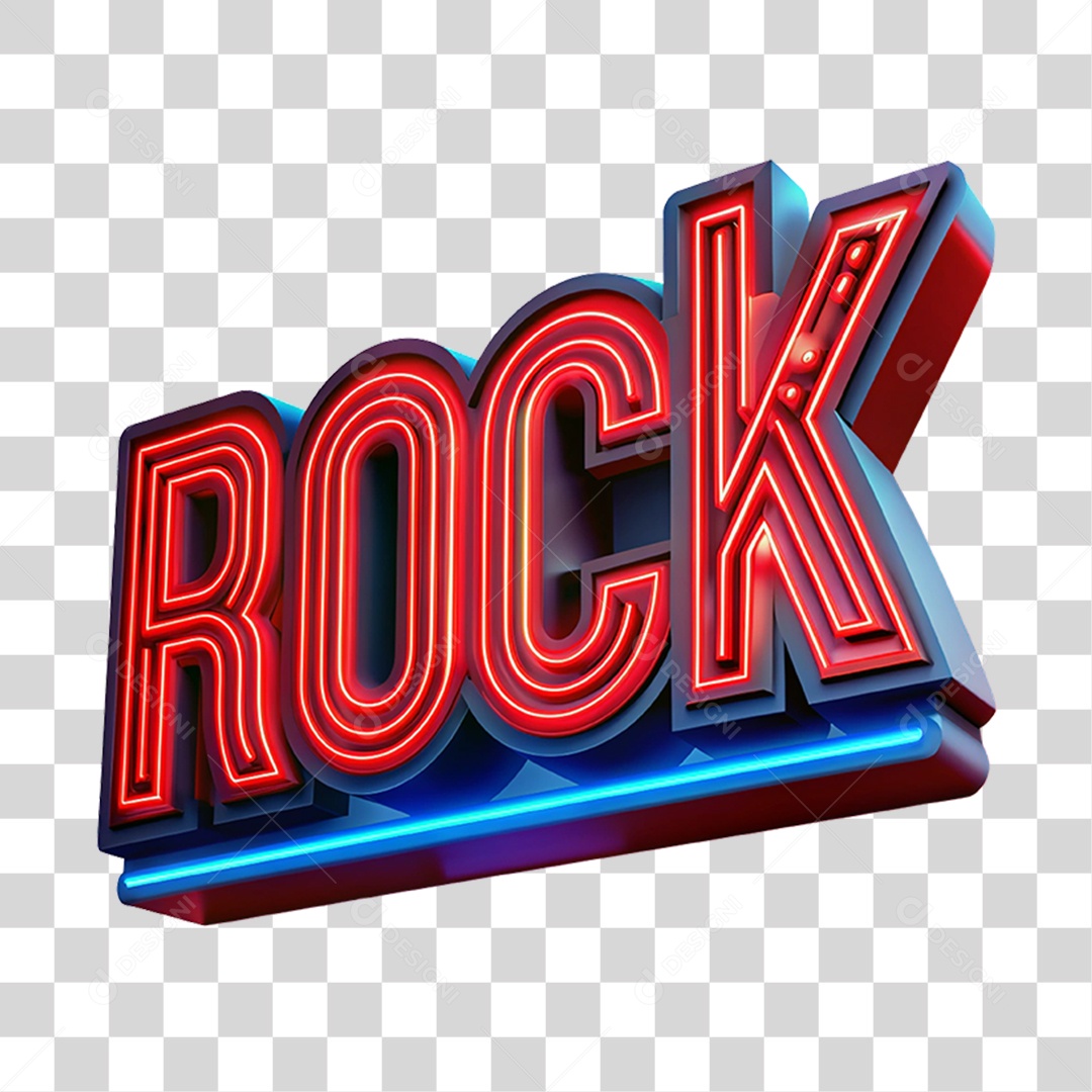 Selo 3D Rock Led Luzes PNG Transparente